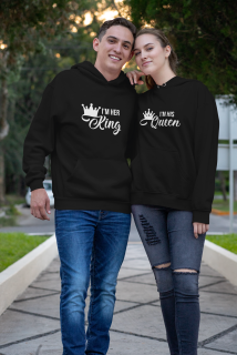 Set párové mikiny s potlačou I'm her King/I'm his Queen