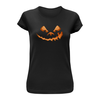 Vtipné tričko s potlačou "Halloweenska tvár"
