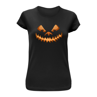 Vtipné tričko s potlačou "Halloweenska tvár"