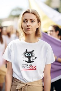 Vtipné tričko s potlačou Som ok, všetko je ok