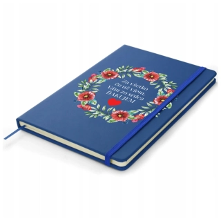 Darček pre pani učiteľku zápisník A5 s potlačou Za všetko čo už viem, Vám zo srdce ďakujem