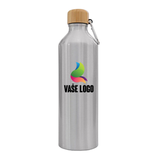 Hliníková fľaša 800 ml, farba strieborná