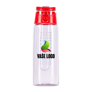 Športová fľaša 700 ml s infuzérom, farba červená