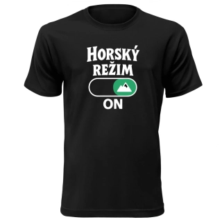 Vtipné tričko s potlačou "Horský režim"