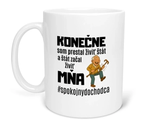 Hrnček s potlačou Spokojný dôchodca