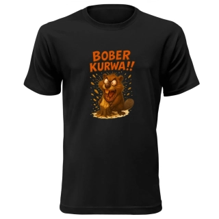 Vtipné tričko s potlačou "Bober kurwa!!"