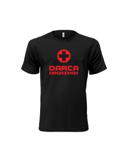 Vtipné tričko s potlačou "Darca orgazmov"