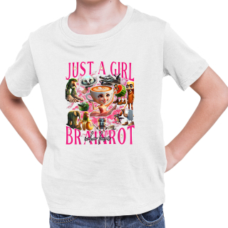 Tričko Italian brainbot Just a girl who loves brainrot