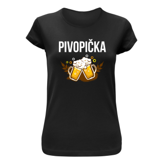 Vtipné tričko s potlačou "Pivopička"
