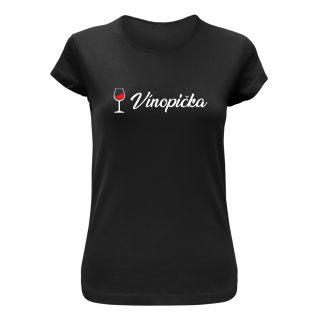 Vtipné tričko s potlačou "Vínopička"