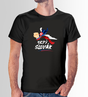 VÝPREDAJ Tričko s potlačou "Hrdý Slovák"