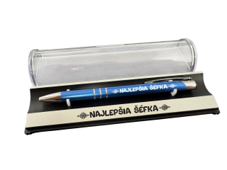 Kovové pero s púzdrom a gravírovaním "Najlepšia šéfka"
