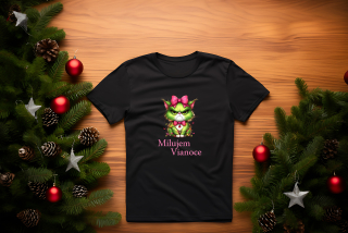 Vtipné tričko s potlačou "Milujem Vianoce"