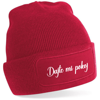 Zimná čiapka s potlačou "Dajte mi pokoj"