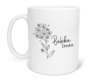 Hrnček s potlačou "Babka" s menom na želanie