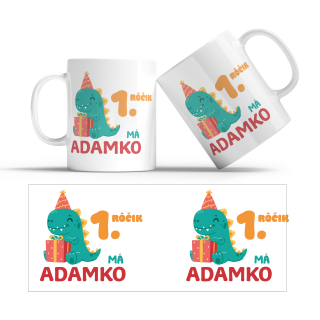 Hrnček s potlačou na narodeniny s menom a s vekom na želanie