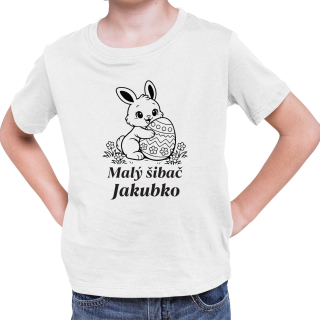 Vtipné tričko s potlačou "Malý šibač s menom na želanie"