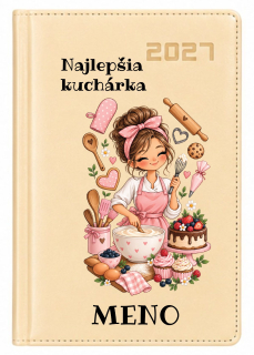 Personalizovaný diár s menom 2027 - Najlepšia kuchárka