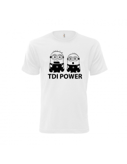 Vtipné tričko s potlačou "Mimoni TDI power"
