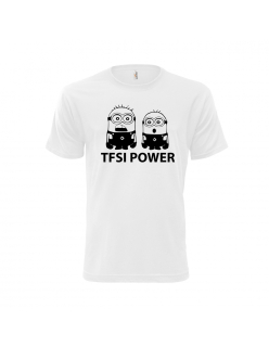 Vtipné tričko s potlačou "Mimoni TFSI power"