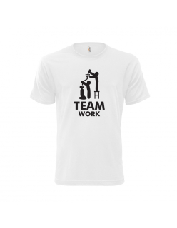 Vtipné tričko s potlačou "Team work"