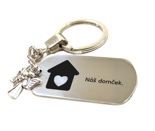 Kľúčenka z nerezovej ocele "Náš domček"