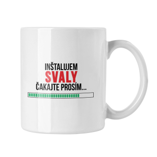 Hrnček s potlačou Inštalujem svaly