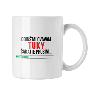 Hrnček s potlačou Odinštalovávam tuky