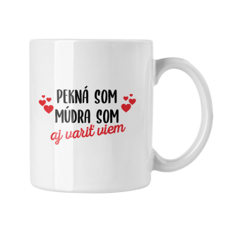 Hrnček s potlačou Aj variť viem