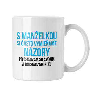 Hrnček s potlačou Výmena názorov