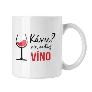 Hrnček s potlačou Kávu, víno
