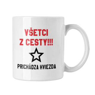 Hrnček s potlačou Prichádza hviezda