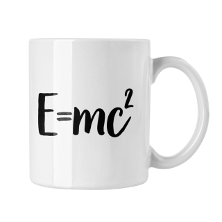 Hrnček s potlačou E=mc2