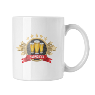 Hrnček s potlačou Pivopič roka