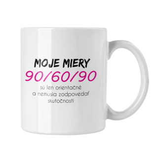 Hrnček s potlačou Moje miery