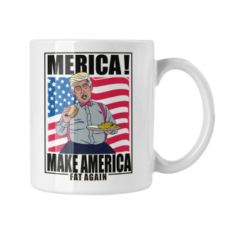 Hrnček s potlačou Make America Fat Again