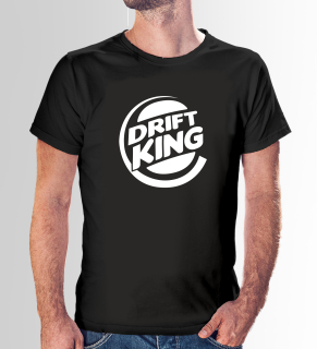 Vtipné tričko s potlačou "Drift king"