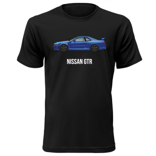 Autičkárske tričko s potlačou "Nissan GTR"