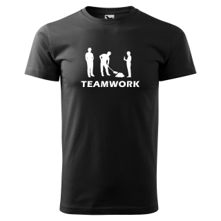 Vtipné tričko s potlačou "Teamwork"