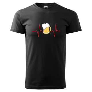 Vtipné tričko s potlačou "EKG Pivo"