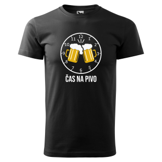 Vtipné tričko s potlačou "Čas na pivo"