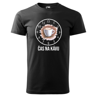Vtipné tričko s potlačou "Čas na kávu"