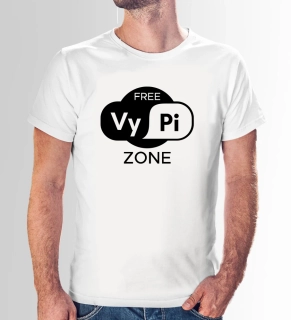 Vtipné tričko s potlačou "VyPi zone"