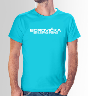 Vtipné tričko s potlačou "Borovička connecting people"