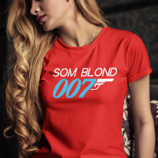 Vtipné tričko s potlačou "Som blond 007"