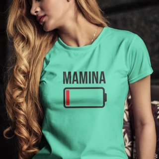 Vtipné tričko s potlačou "Mamina baterka"