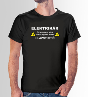 Vtipné tričko s potlačou "Elektrikár"