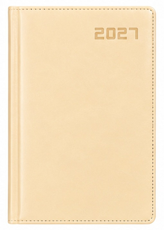 Diár A5 2027 – béžová farba obalu bez personalizácie