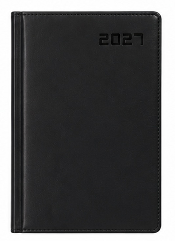 Diár A5 2027 – čierna farba obalu bez personalizácie